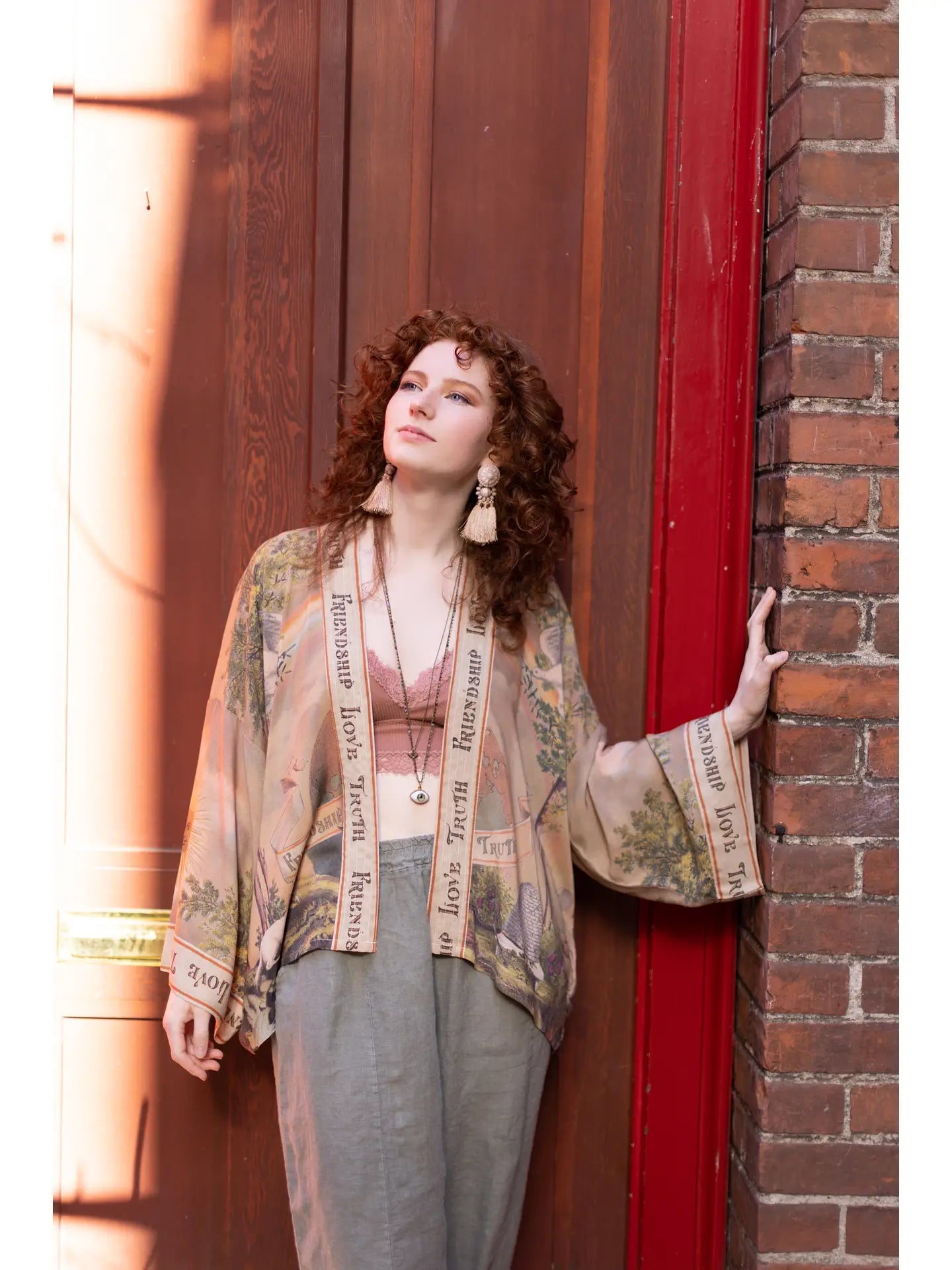 Friendship Love & Truth Vintage Wash Pixie Duster Kimono
