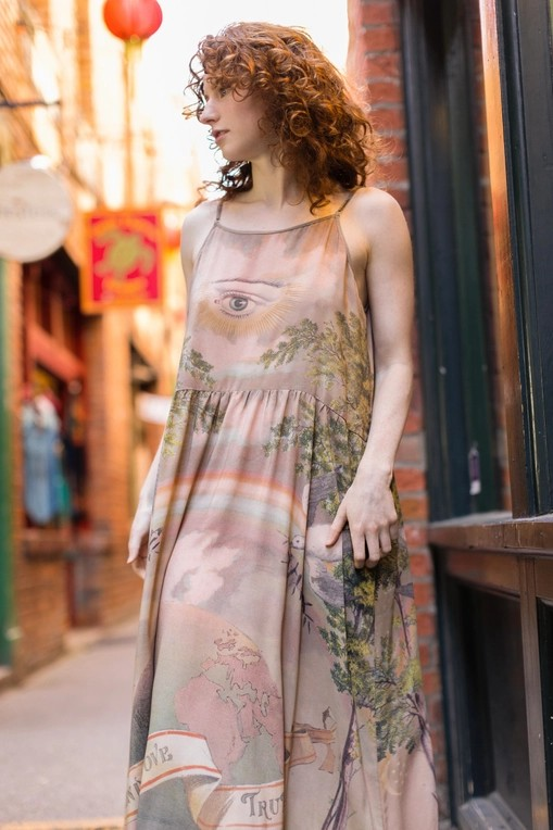Friendship Love & Truth Vintage Wash Bohéme Long Slip Dress