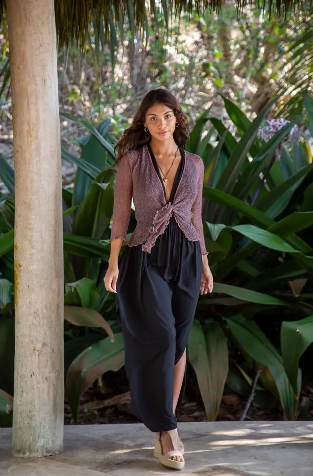Sheer Knit Cardigan Bolero, Shrug, Cover Up