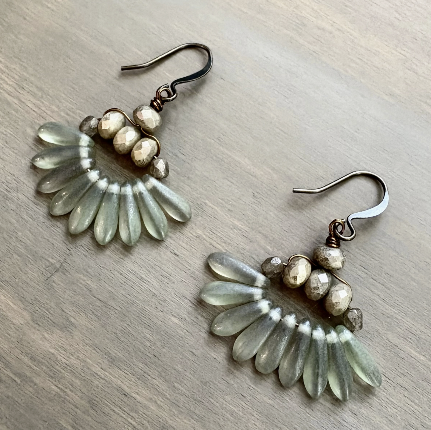 Art Deco Fan Earrings