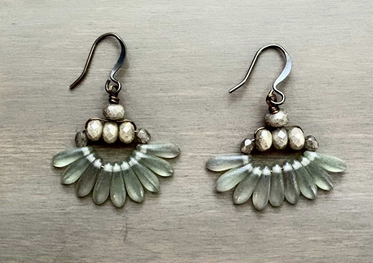 Art Deco Fan Earrings