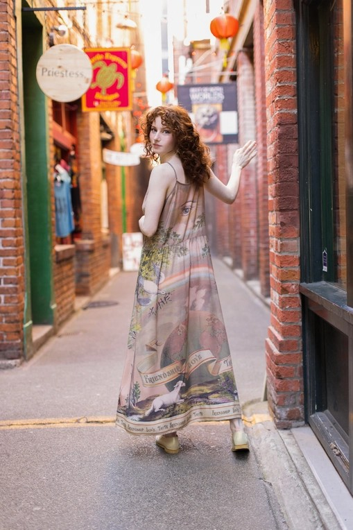 Friendship Love & Truth Vintage Wash Bohéme Long Slip Dress