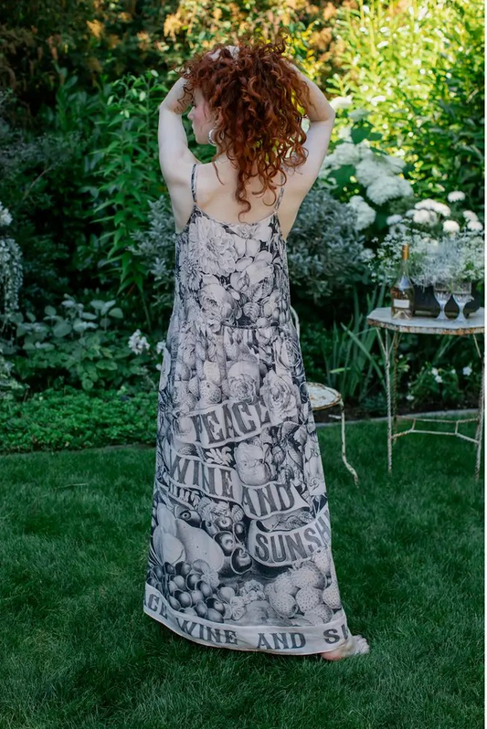 Peace Wine & Sunshine Bohéme Long Maxi Slip Dress Rosé Blush