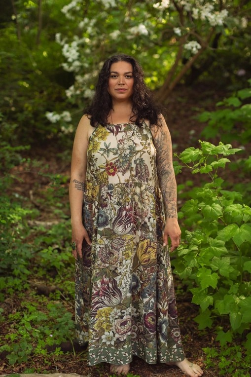 Love Grows Wild Bohéme Long Maxi Slip Dress w/ Bees Floral