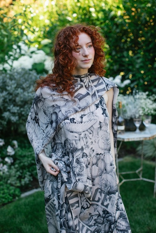 Peace Wine & Sunshine Printed Scarf