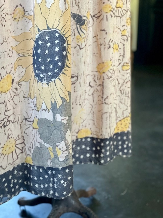 Milk & Honey Bohéme Long Maxi Slip Dress w/ Bee, Sunflower