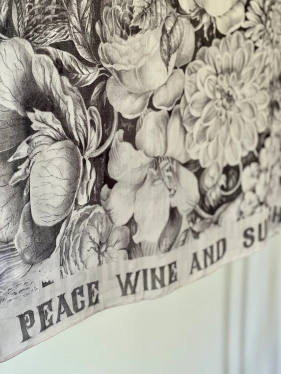 Peace Wine & Sunshine Printed Scarf