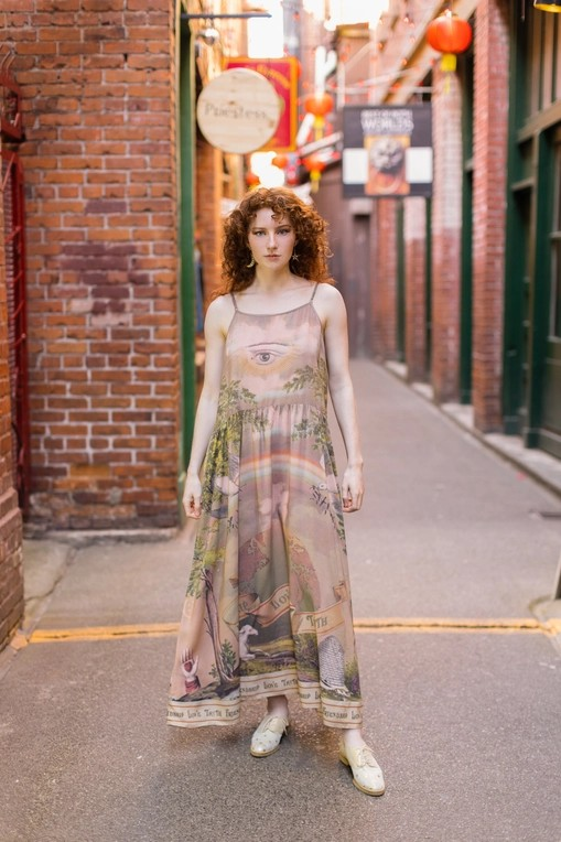 Friendship Love & Truth Vintage Wash Bohéme Long Slip Dress