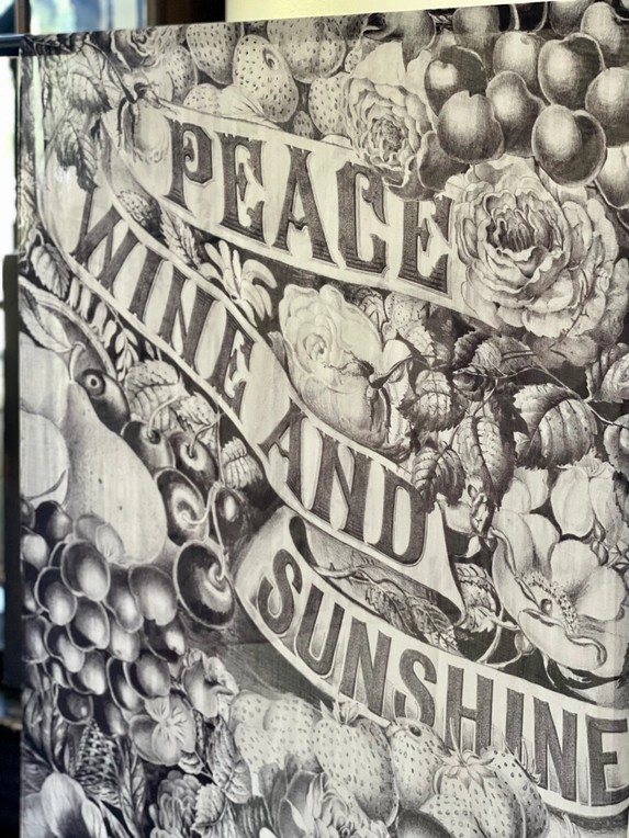 Peace Wine & Sunshine Printed Scarf
