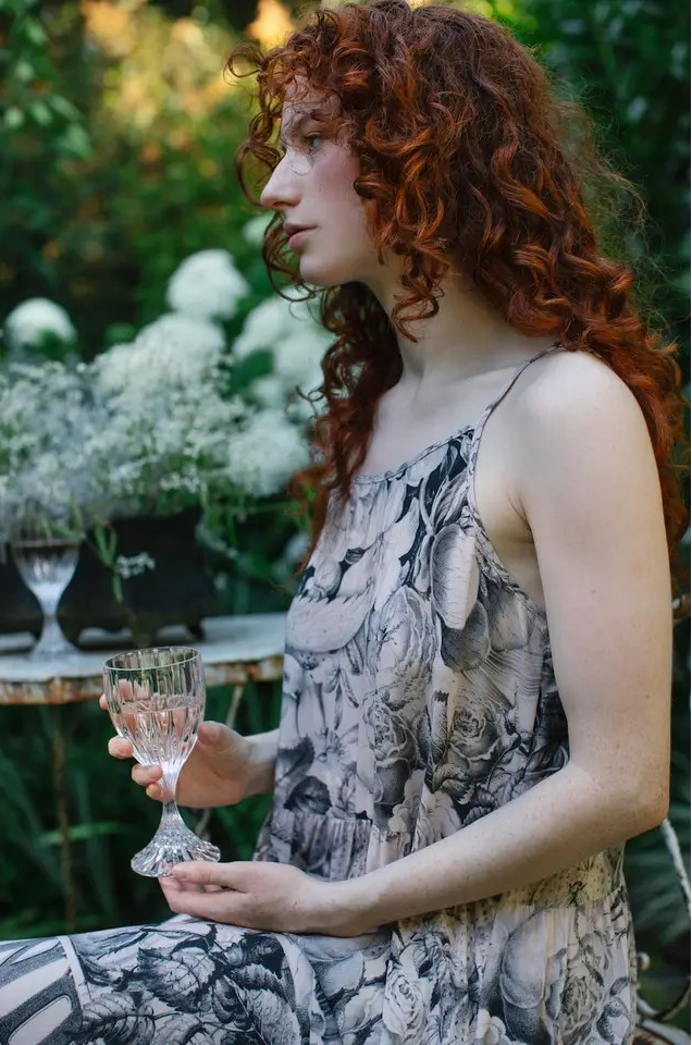 Peace Wine & Sunshine Bohéme Long Maxi Slip Dress Rosé Blush