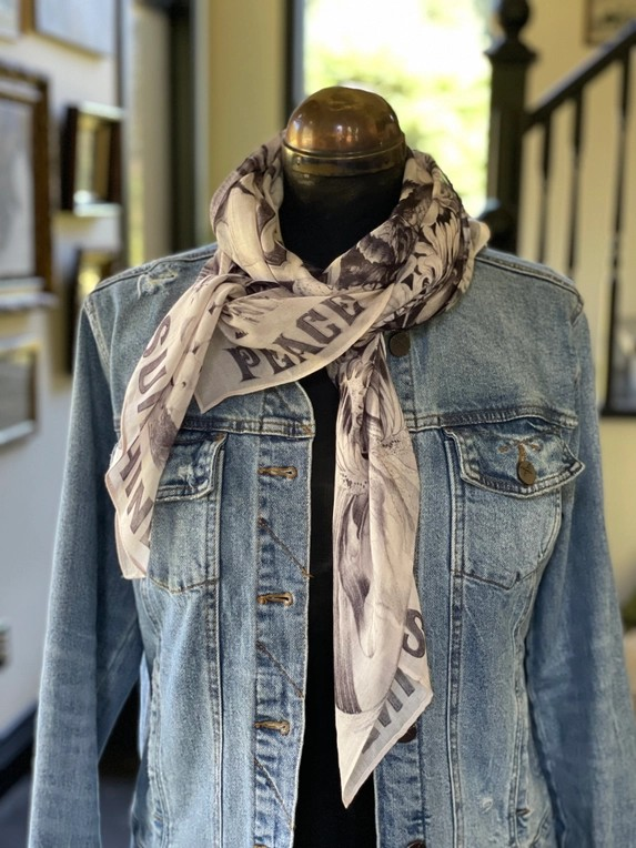 Peace Wine & Sunshine Printed Scarf